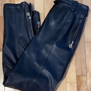 CHANEL Black Leather Pants